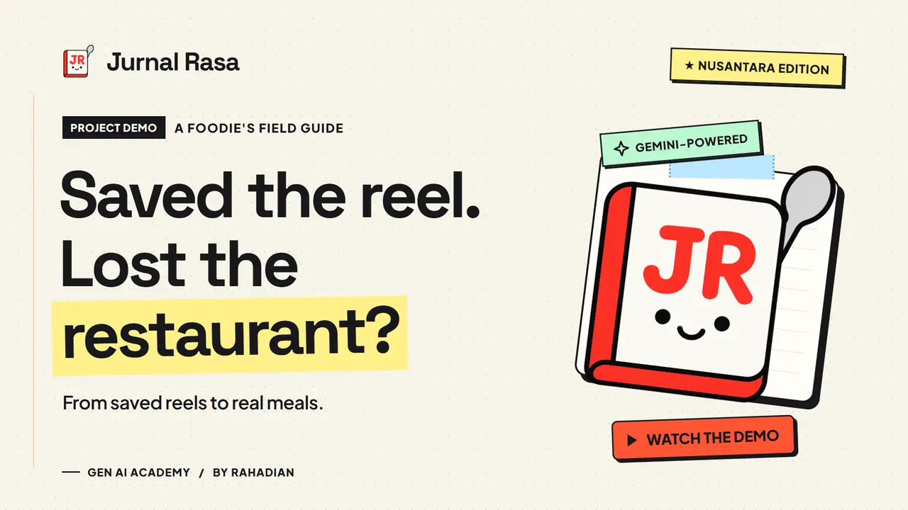Jurnal Rasa · AI Culinary Journal: screenshot