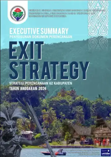Cover of the Exit Strategy executive summary for 62 regencies, fiscal year 2024
